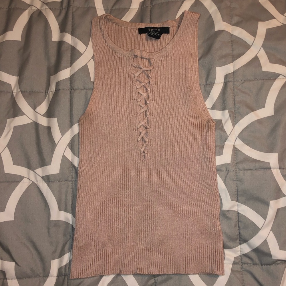 Forever 21 rose gold crop top
